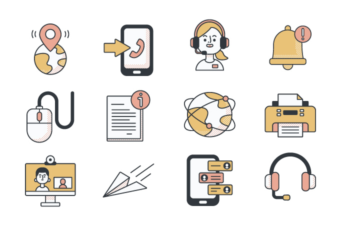 Detailed Offset Lineal Contact Us Icon Pack Flaticon